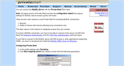 Desktop Screenshot of mysql-ssh.privateshell.com